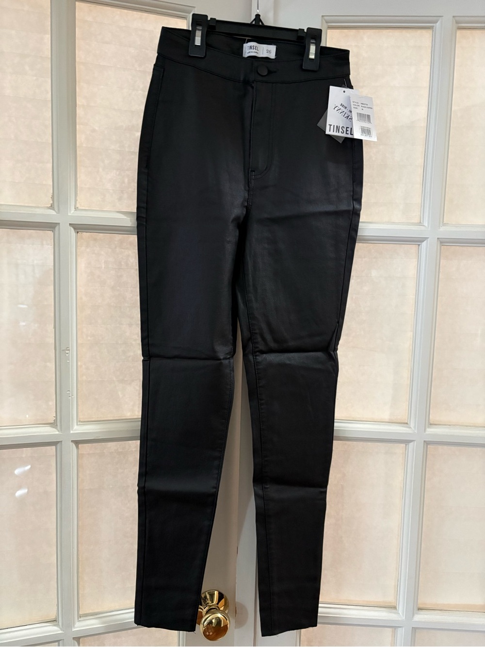 Tinsel Women's Black Coated Skinny Jeans